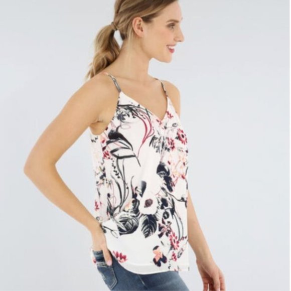 Kismet White Floral Carla Camisole Tank Top size M - Picture 16 of 16
